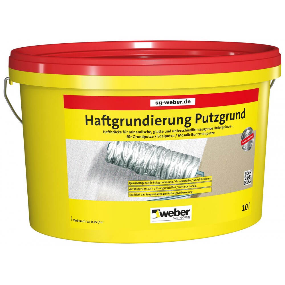 Weber Haftgrundierung Putzgrund Produktverpackung der Weber Haftgrundierung Putzgrund